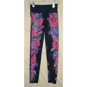 Nanette Lepore Play Purple Paisley Compression Leggings Pants Women's Size Small